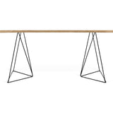 TemaHome Flow Desk | Pure White & Plywood / Black Lacquered Steel 190040-FLOW