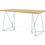 TemaHome Flow Desk | Oak / Sea Green Lacquered Steel 190040-FLOW