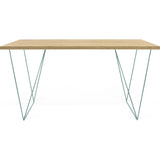 TemaHome Flow Desk | Oak / Sea Green Lacquered Steel 190040-FLOW