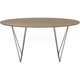 TemaHome Row 150 Round Trestle Dining Table | Walnut / Black Steel 9500.053535