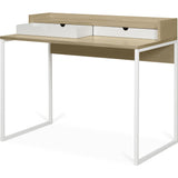 Temahome Rise Desk | Light Oak/White