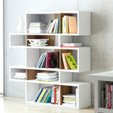 TemaHome London Composition Bookcase 2010-002 | Pure White Frame, Walnut Backs 098020-LONDON2