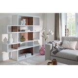 TemaHome London Composition Bookcase 2010-002 | Pure White Frame, Walnut Backs 098020-LONDON2