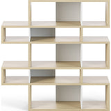 TemaHome London Composition Bookcase 2010-002 | Oak Frame, Pure White Backs 098020-LONDON2