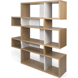 TemaHome London Composition Bookcase 2010-002 | Oak Frame, Pure White Backs 098020-LONDON2