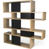 TemaHome London Composition Bookcase 2010-002 | Oak Frame, Pure Black Backs 098020-LONDON2