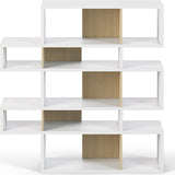 TemaHome London Composition Bookcase 2010-002 | Pure White Frame, Oak Backs 098020-LONDON2