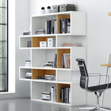 TemaHome London Composition Bookcase 2010-002 | Pure White Frame, Oak Backs 098020-LONDON2