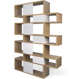 TemaHome London 003 Compostition Bookcase | Oak Frame, Pure White Backs 9500.319723