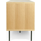 TemaHome Dann Sideboard | Oak Frame, Pure White Doors, Black Lacquered Steel Feet 163011-DANN