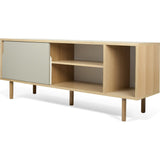 TemaHome Dann Sideboard | Oak Frame, Pure White/Matte Grey Doors, Oak Feet 163011-DANN