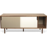 TemaHome Dann Sideboard | Walnut Frame, Pure White/Matte Grey Doors, Walnut Feet 163011-DANN