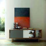 TemaHome Dann Sideboard | Walnut Frame, Pure White/Matte Grey Doors, Walnut Feet 163011-DANN