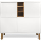 Temahome Niche Cupboard w/ Oak Legs | Pure White/Oak
