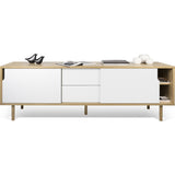 TemaHome Dann Sideboard 201 w/ Wood Legs | Oak / Pure White 163082-DANN195