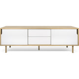 TemaHome Dann Sideboard 201 w/ Wood Legs | Oak / Pure White 163082-DANN195