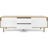 TemaHome Dann Sideboard 201 w/ Wood Legs | Oak / Pure White 163082-DANN195