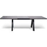 TemaHome Apex Extending Dining Table | Concrete Look / Pure Black 147040-APEX