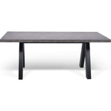 TemaHome Apex Extending Dining Table | Concrete Look / Pure Black 147040-APEX