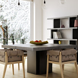 TemaHome Dusk 130 Dining Table | Concrete Look / Pure Black 9500.613234