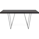 TemaHome Multi 160 Trestle Dining Table | Wenge / Black Lacquered Steel 9500.613791