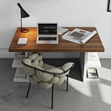TemaHome Multi 160 Storage Leg Table | Walnut Top / Pure White Legs 9500.620171