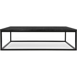 TemaHome Prairie 47X30 Marble Coffee Table | Black Marble Top / Black Lacquered Steel Legs 059042-PRAIRIE47MAR
