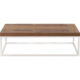 TemaHome Prairie 47X30 Coffee Table | Walnut Top / Chrome Legs 059042-PRAIRIE47