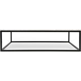 TemaHome Prairie 47X30 Marble Coffee Table | White Marble Top/Black Lacquered Steel Legs 059042-PRAIRIE47MAR