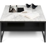TemaHome Sigma Coffee Table | White Marble / Black 179042-SIGMA