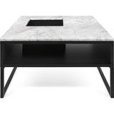 TemaHome Sigma Coffee Table | White Marble / Black 179042-SIGMA