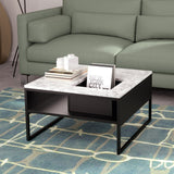 TemaHome Sigma Coffee Table | White Marble / Black 179042-SIGMA
