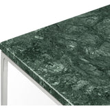 TemaHome Gleam 20x20 Marble Side Table | Green Marble / Chrome 187042-GLEAM20MAR