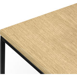 TemaHome Gleam 20x20 Side Table | Oak / Black Lacquered Steel 187042-GLEAM20