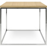 TemaHome Gleam 20x20 Side Table | Oak / Chrome 187042-GLEAM20