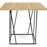 TemaHome Helix 20x20 Side Table | Oak / Black Lacquered Steel 189043-HELIX20