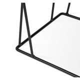 TemaHome Helix 20"x20" Side Table | Pure White & Plywood / Black Lacquered Steel