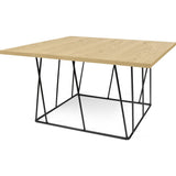 TemaHome Helix 30x30 Coffee Table | Oak / Black Lacquered Steel 189042-HELIX30