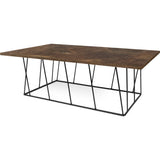 TemaHome Helix 47x30 Coffee Table | Rusty Look / Black Lacquered Steel 189042-HELIX47