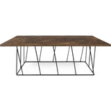 TemaHome Helix 47x30 Coffee Table | Rusty Look / Black Lacquered Steel 189042-HELIX47