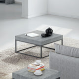 TemaHome Petra 30X30 Coffee Table | Concrete Look Top / Black Legs 145042-PETRA30