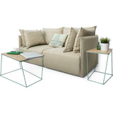 TemaHome Opal Tall Side Table | Oak / Sea Green Lacquered Steel 201042-OPAL