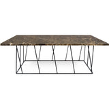 TemaHome Helix 47x30 Marble Coffee Table | Brown Marble / Black Lacquered Steel 189042-HELIX47MAR