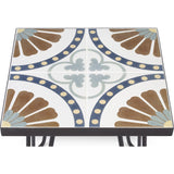 TemaHome Dalle End Table | Tile on MDF with Dark Grey Steel Legs 203043-DALLE