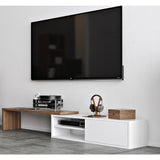 TemaHome Move Tv Table | Walnut / Pure White 164044-MOVE