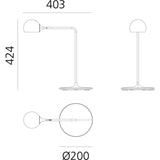 Artemide Ixa LED Table Lamp | 10W 3000K 90CRI 120V