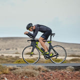 Zone3 Men's Aquaflo Plus Short Sleeve Trisuit | Black/Neon Green