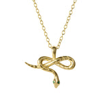 Awe Inspired Snake Charm Necklace | Cable Chain
