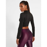 Koral Luca Long Sleeve Marlow Crop Top | Black