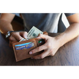 Kiko Leather Buck Bifold Wallet | Tan